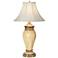 T4653 - Travertine and Bronze Table Lamp