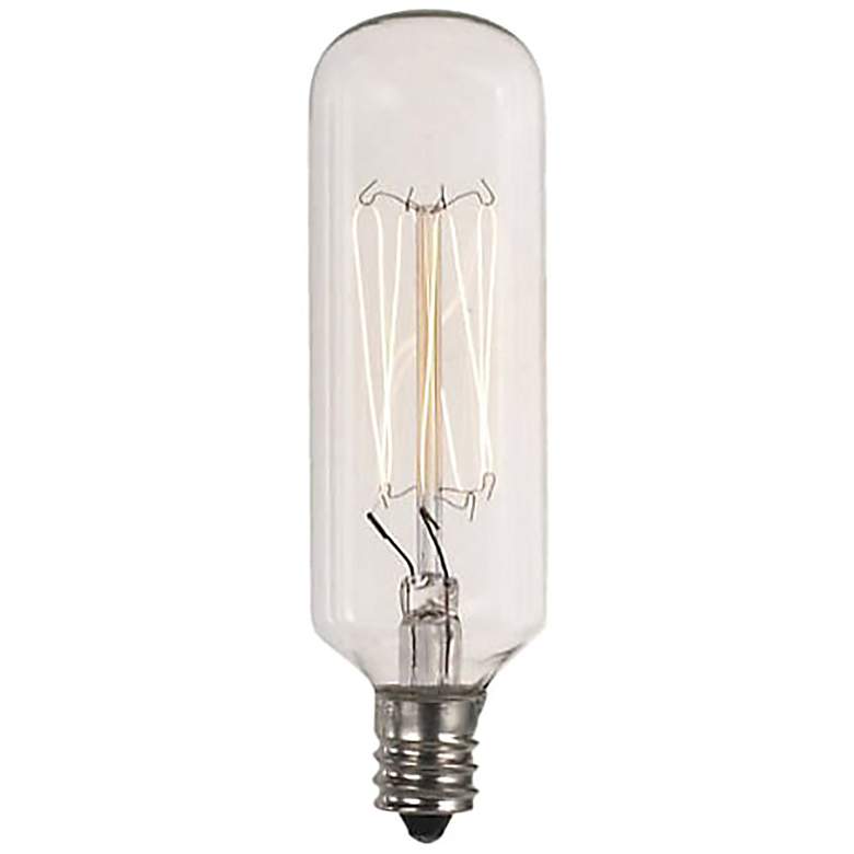 Image 1 T8 Edison Style 40 Watt Tube Candelabra Base Light Bulb