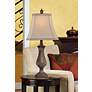 Regency Hill Petite Vase 25" High Old Oak Table Lamp in scene