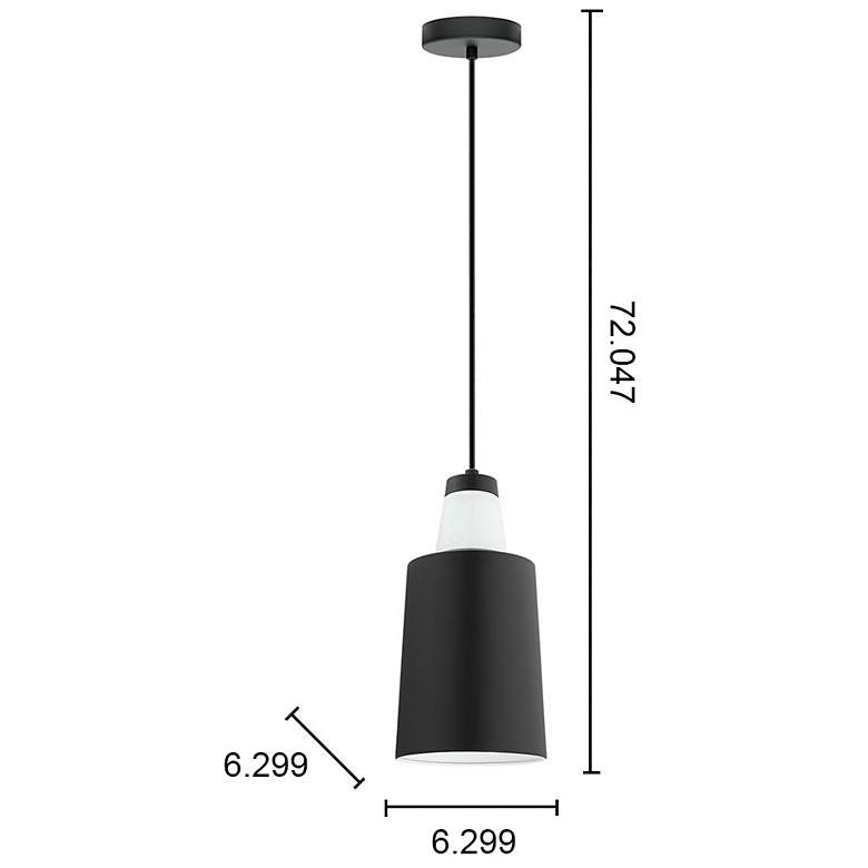 Image 3 Tabanera - 1-Light Mini Pendant - a Black and white - White Glass more views