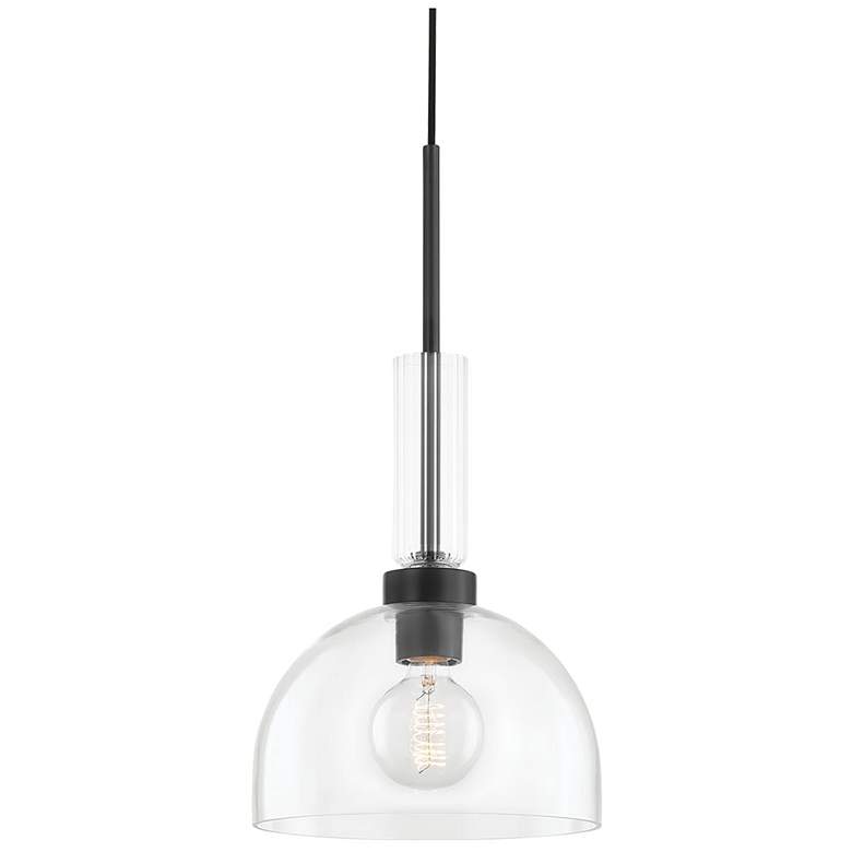 Image 1 Tabitha 1 Light Pendant - Soft Black