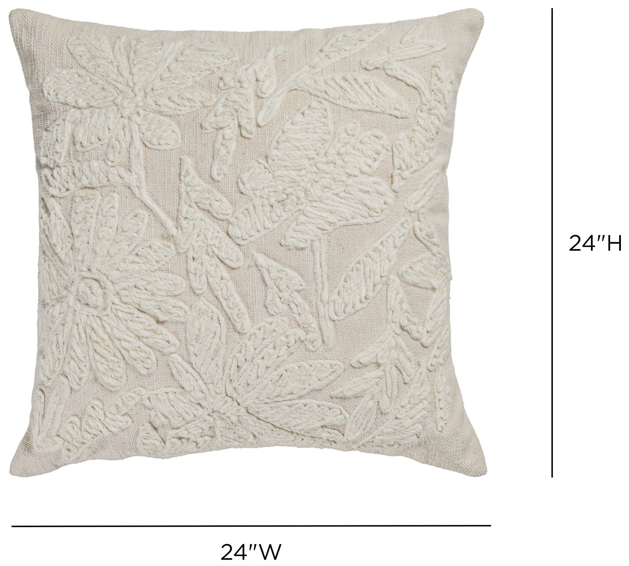 Image 4 Tabitha 24" Euro Size Square Embroidered Pillow more views