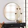 1_Tabitha 42" X 42" Round Black Modern Wall Mirror