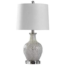 Image1 of Tabitha Distressed Table Lamp with White w/ Glitter Shine