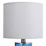 3_Table Lamp - Blue Finish - White Hardback Fabric Shade more views