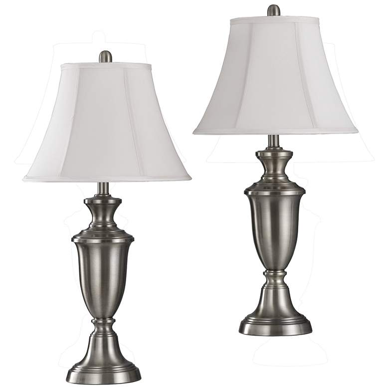 Image 1 Table Lamp - White Shade - Set of 2
