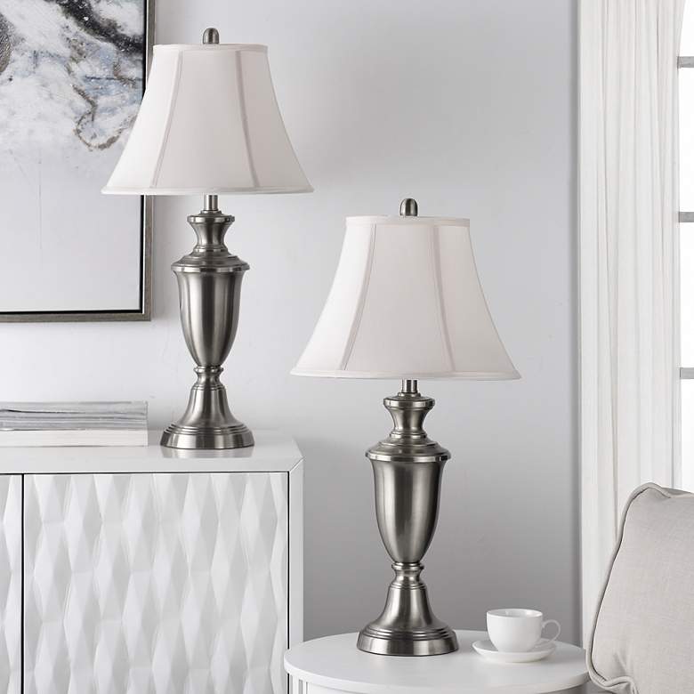 Image 1 Table Lamp - White Shade - Set of 2