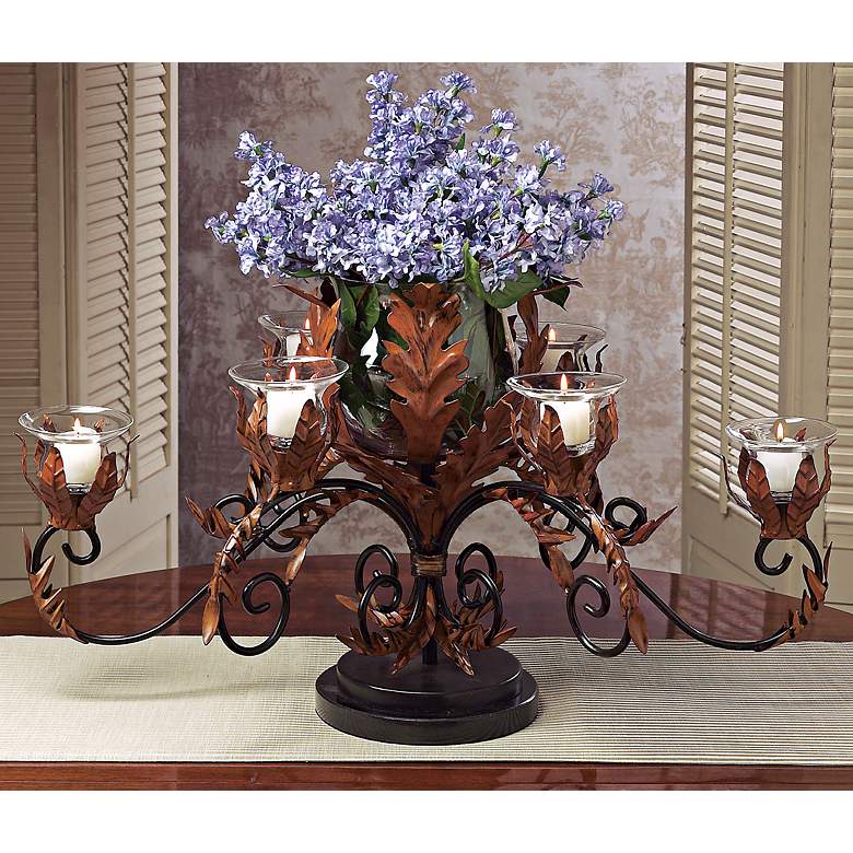 Image 1 Table Topiary Vase and Candle Holder