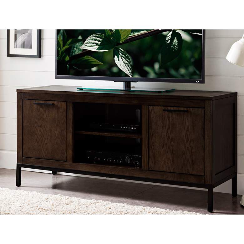 Image 1 Tableau 56" Wide Vintage Oak 2-Door TV Console