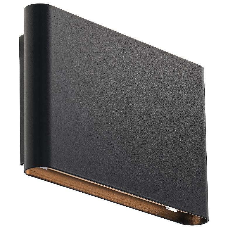 Image 2 Tablet 5.5"H x 1.63"W 2-Light Outdoor Wall Light in Black