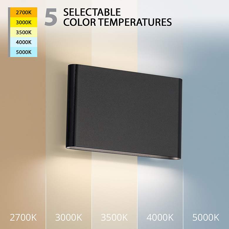 Image 5 Tablet 5.5"H x 1.63"W 2-Light Outdoor Wall Light in Black more views