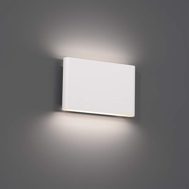 Image 1 Tablet 5.5"H x 1.63"W 2-Light Outdoor Wall Light in White