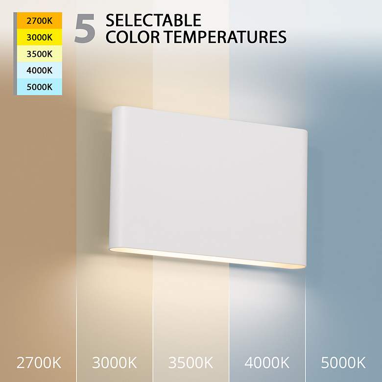 Image 5 Tablet 5.5"H x 1.63"W 2-Light Outdoor Wall Light in White more views