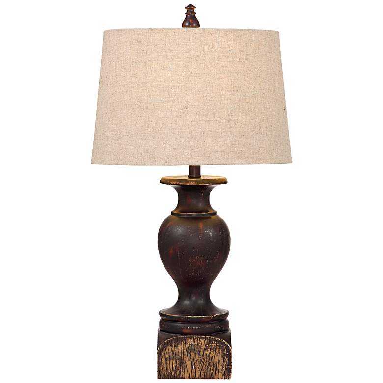 Image 1 Tabor Burnished Red and Rubbed Gold Table Lamp