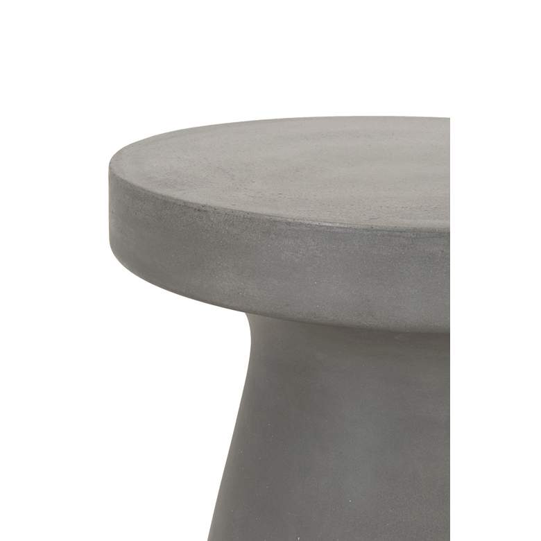 Image 3 Tack 17 3/4" Wide Slate Gray Concrete Outdoor Accent Table more views