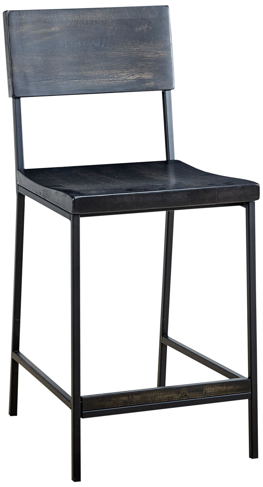 Image 2 Tacoma 24 3/4" Black Wood and Metal Counter Stool