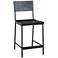 Tacoma 24 3/4" Black Wood and Metal Counter Stool