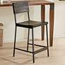 1_Tacoma 24 3/4" Black Wood and Metal Counter Stool