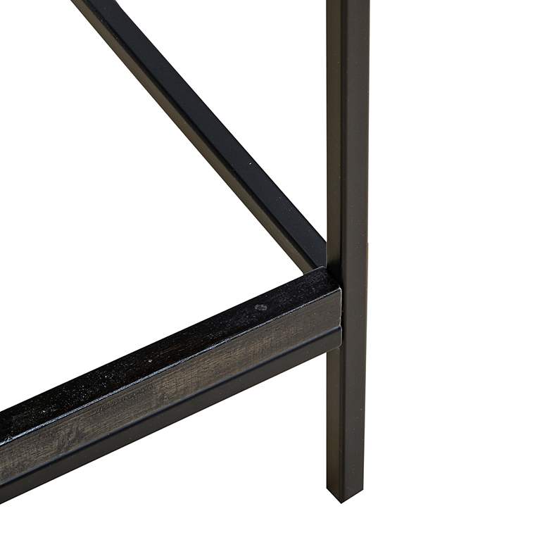 Image 4 Tacoma 24 3/4" Black Wood and Metal Counter Stool more views