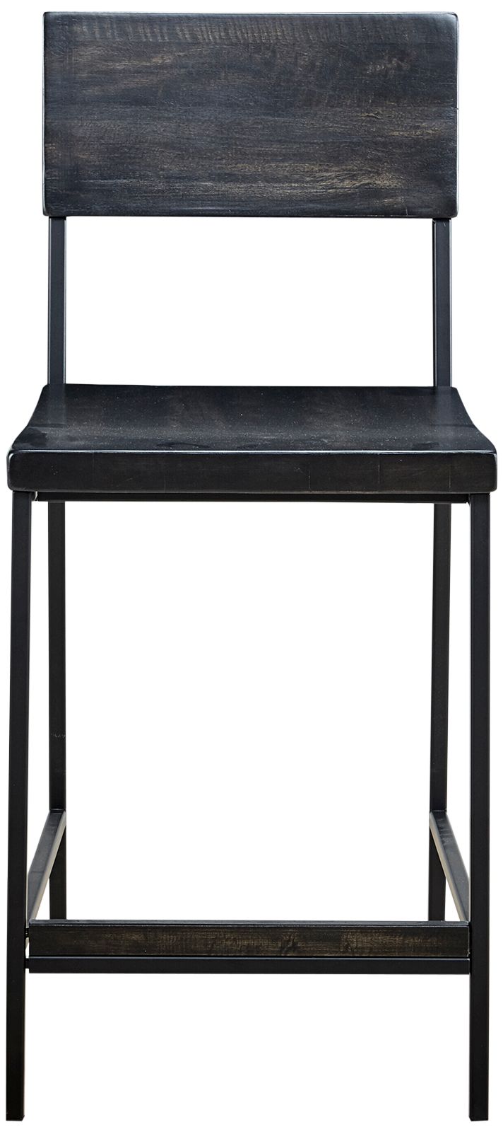 Image 5 Tacoma 24 3/4" Black Wood and Metal Counter Stool more views
