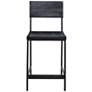 5_Tacoma 24 3/4" Black Wood and Metal Counter Stool more views