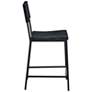 6_Tacoma 24 3/4" Black Wood and Metal Counter Stool more views