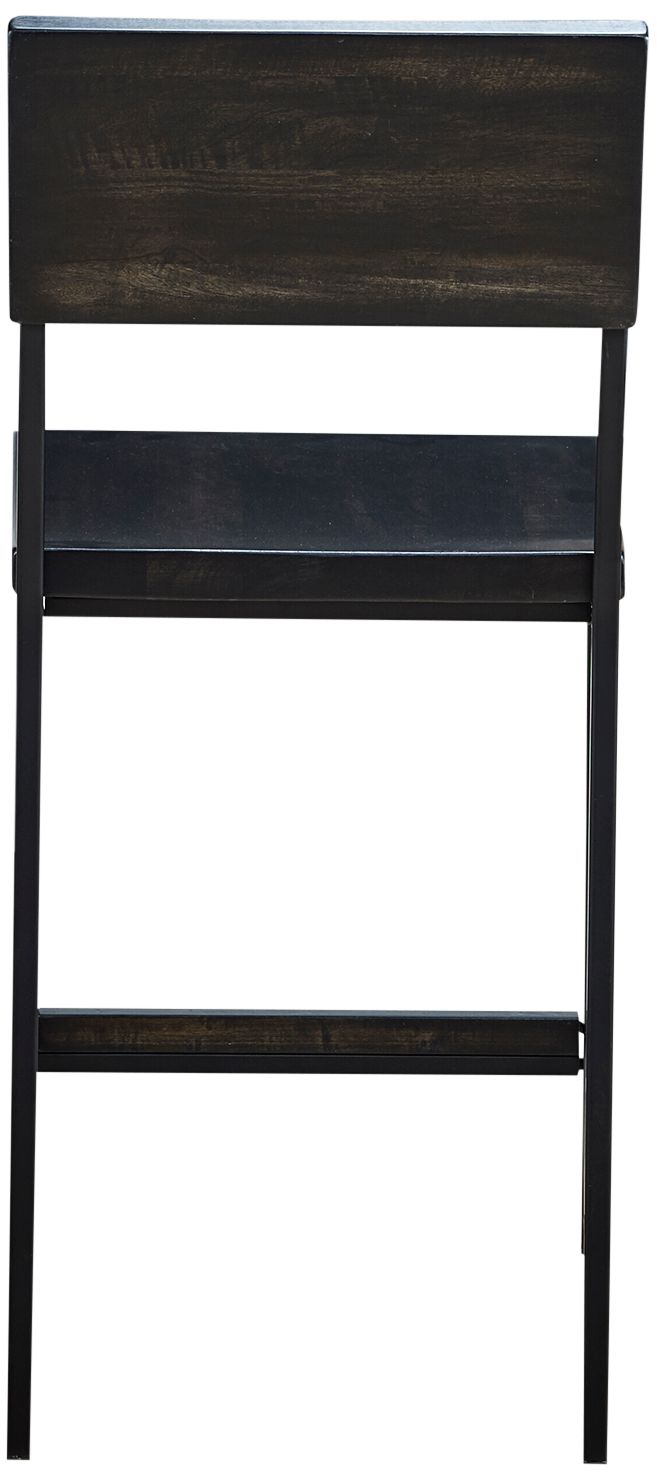 Image 7 Tacoma 24 3/4" Black Wood and Metal Counter Stool more views