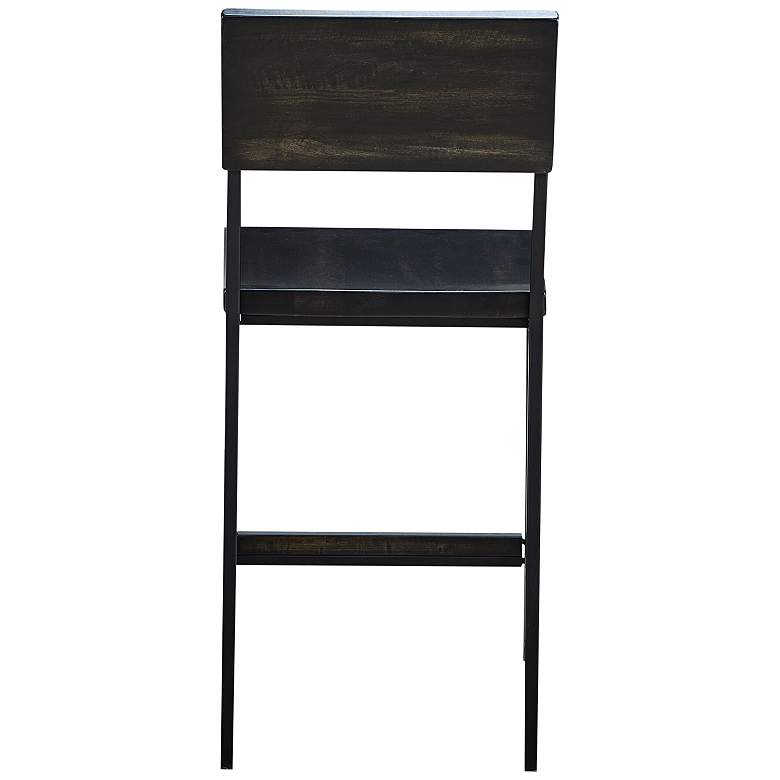 Image 7 Tacoma 24 3/4" Black Wood and Metal Counter Stool more views