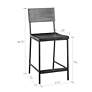 Tacoma 24 3/4" Black Wood and Metal Counter Stool