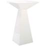 Tad 23 3/4" Wide White Lacquered Wood Square Bar Table in scene