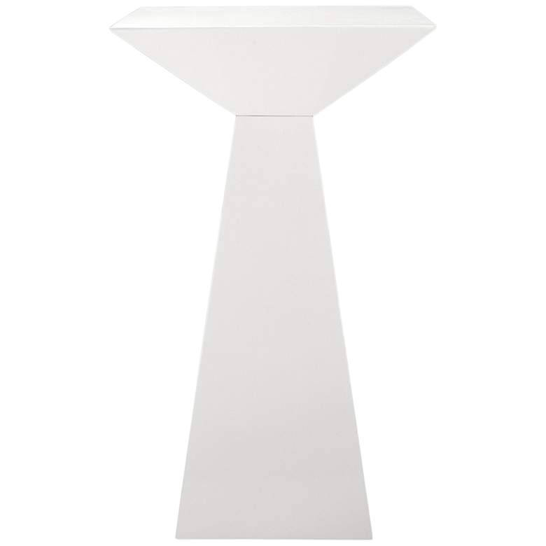 Image 5 Tad 23 3/4 inch Wide White Lacquered Wood Square Bar Table more views