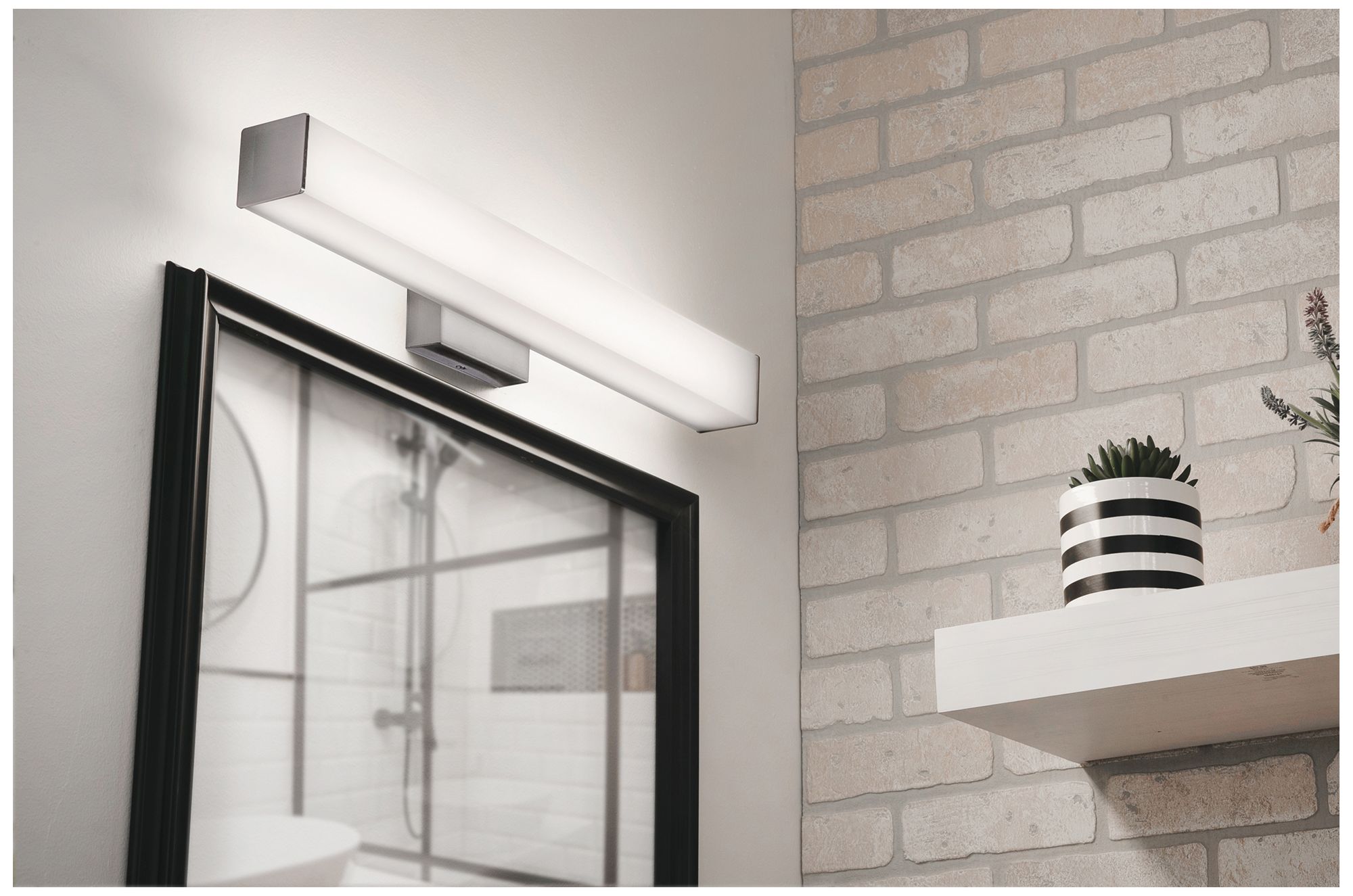 Image 3 Tad 24.75" Wide Satin Nickel LED Bath/Vanity Light more views