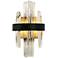 Tadeusz 1-Light Black Gold Crystal LED Wall Sconces