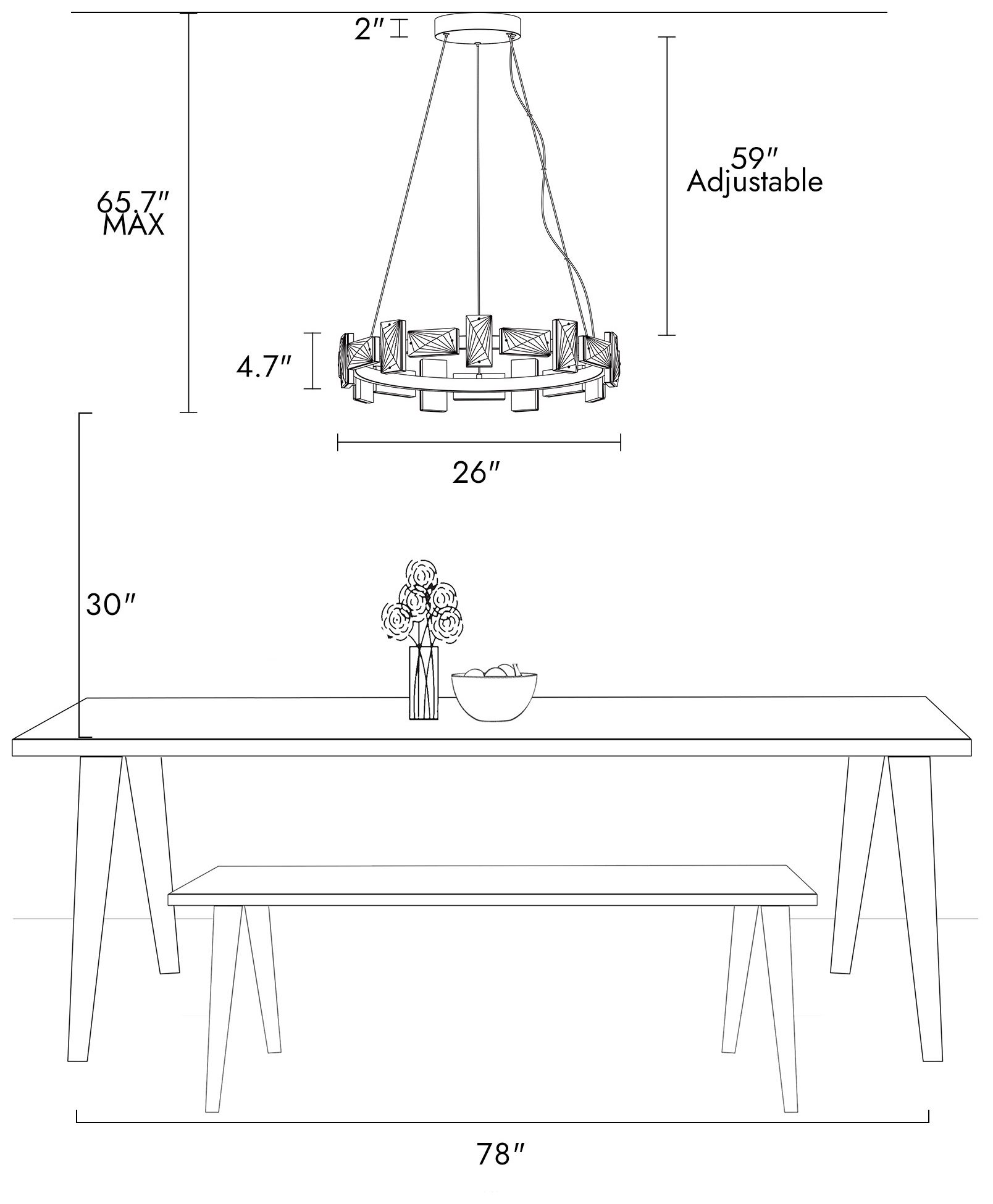 Tadeusz 1-Light LED Crystal Chandelier - Made to Order
