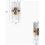 2_Tadonipkeseismo 12" High Brass and Crystal 2-Light Wall Sconce more views