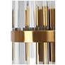 4_Tadonipkeseismo 12" High Brass and Crystal 2-Light Wall Sconce more views