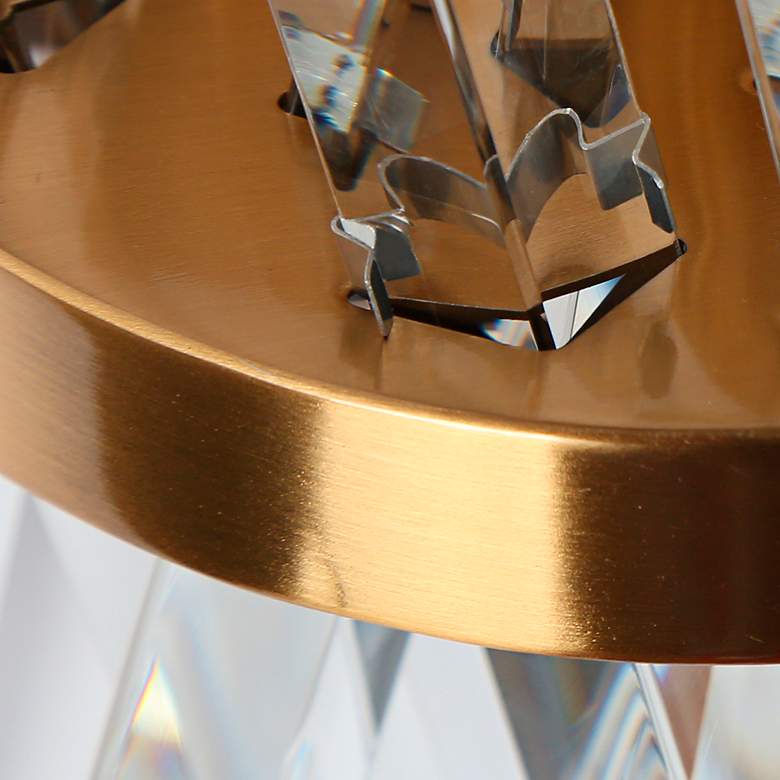 Image 5 Tadonipkeseismo 13"H Plating Brass and Crystal Wall Sconce more views