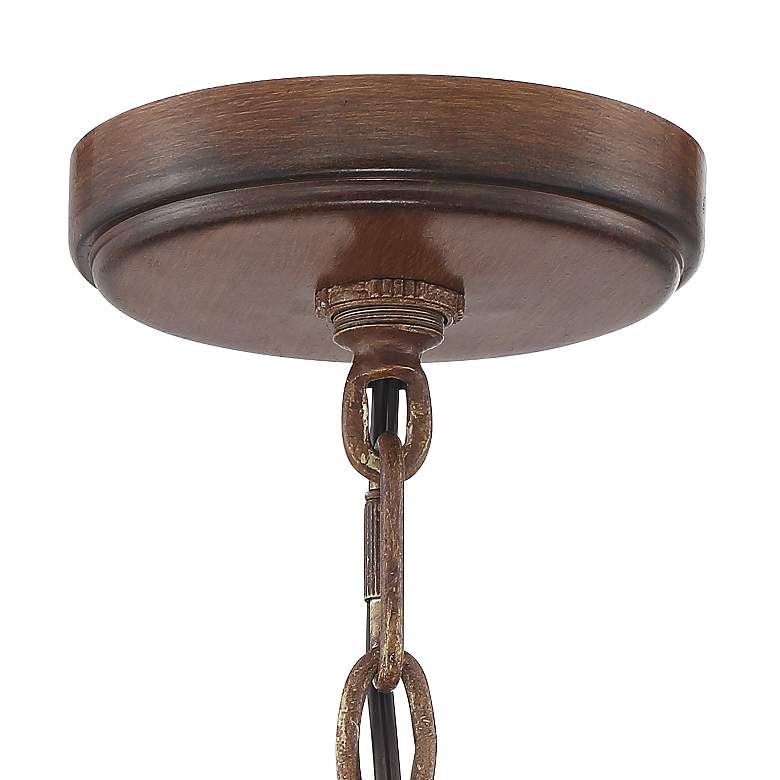 Tafford 27 1/2&quot; Wide Mahogany Curving 6-Light Chandelier more views