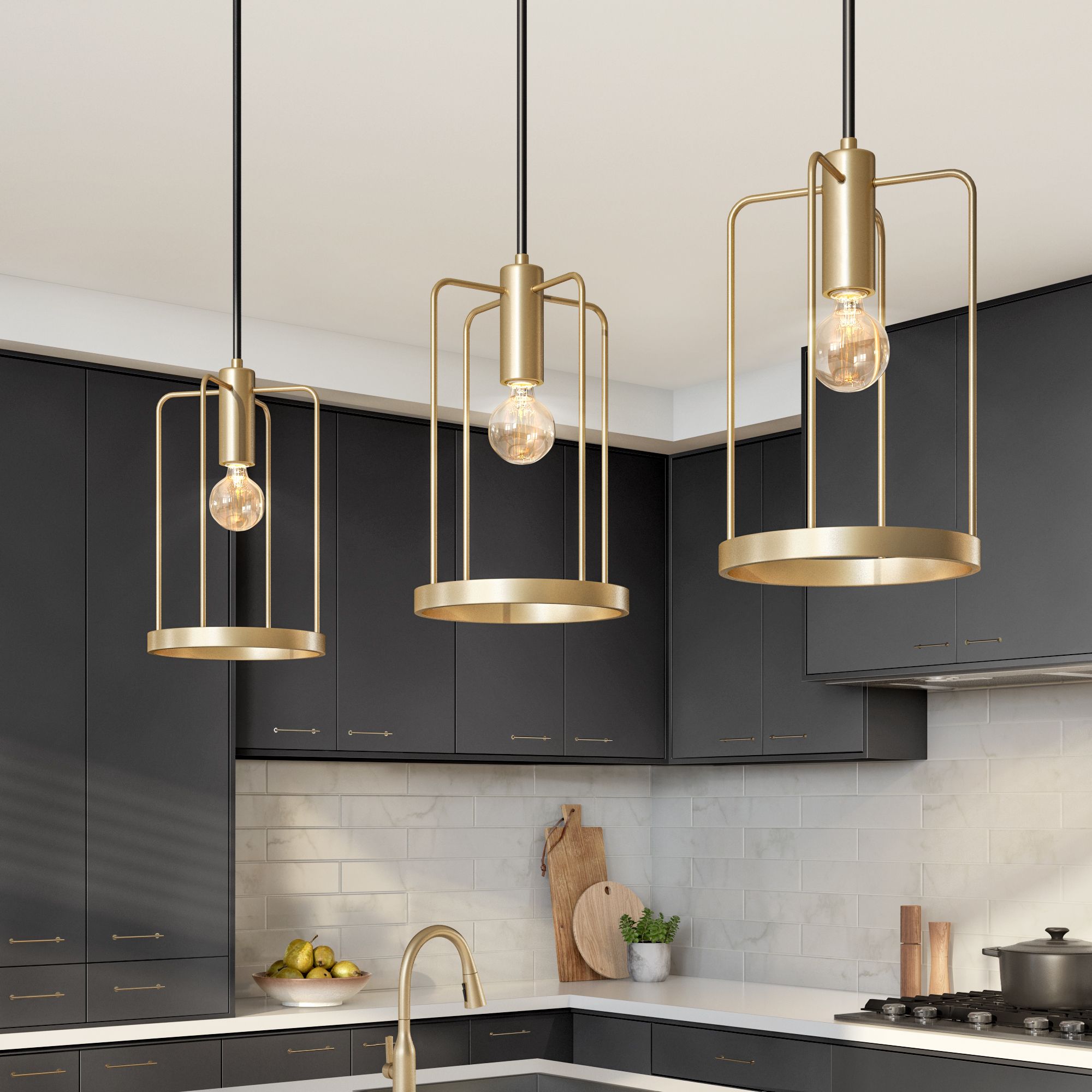 Image 5 Tafo 8" Wide Golden Mist 1 Light Pendant more views