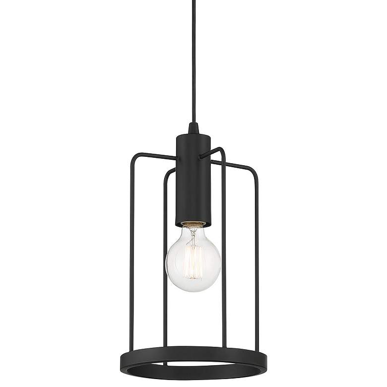 Image 1 Tafo 8" Wide Matte Black 1 Light Pendant