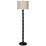2_Tafoni Satin Black Stacked Candlestick Floor Lamp