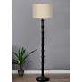 1_Tafoni Satin Black Stacked Candlestick Floor Lamp