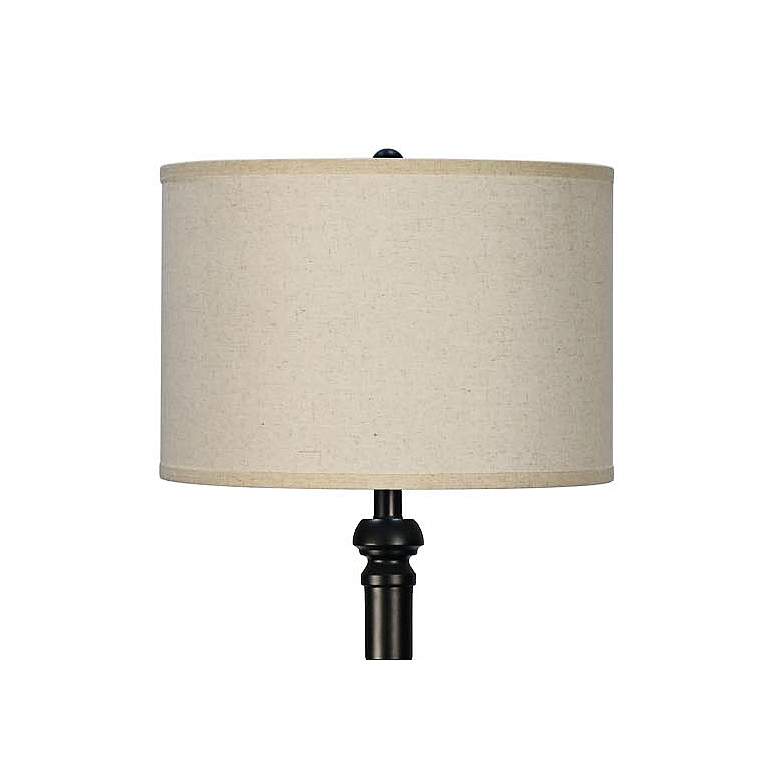 Image 3 Tafoni Satin Black Stacked Candlestick Floor Lamp more views