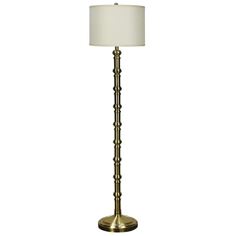 Image 2 Tafoni Soft Gold Stacked Candlestick Floor Lamp