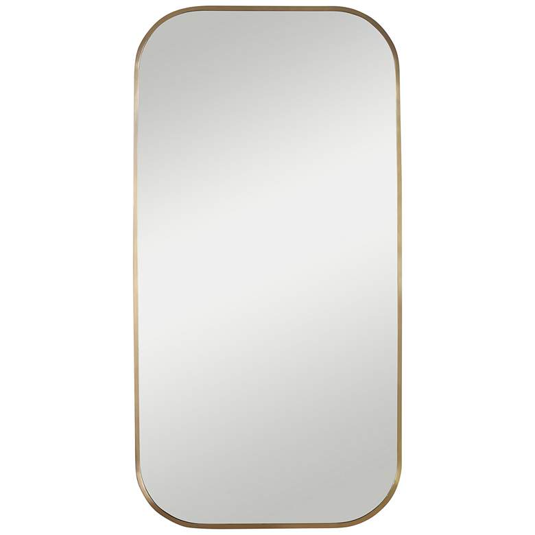 Image 2 Taft Plated Antique Brass 21 inch x 41 inch Rectangular Wall Mirror