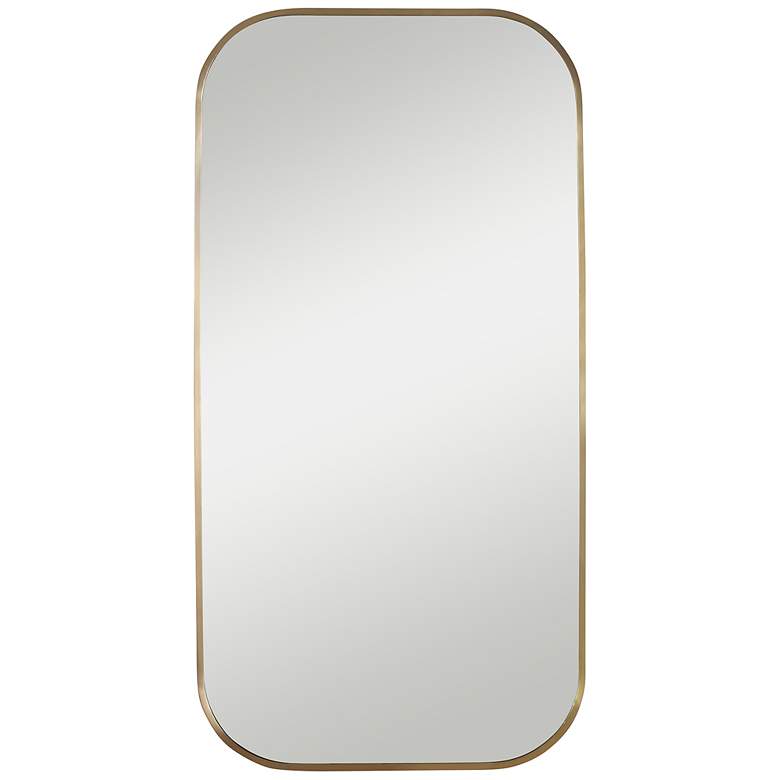 Image 2 Taft Plated Antique Brass 21" x 41" Rectangular Wall Mirror