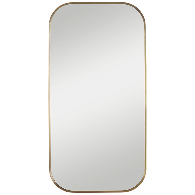 Image 2 Taft Plated Antique Brass 21 inch x 41 inch Rectangular Wall Mirror