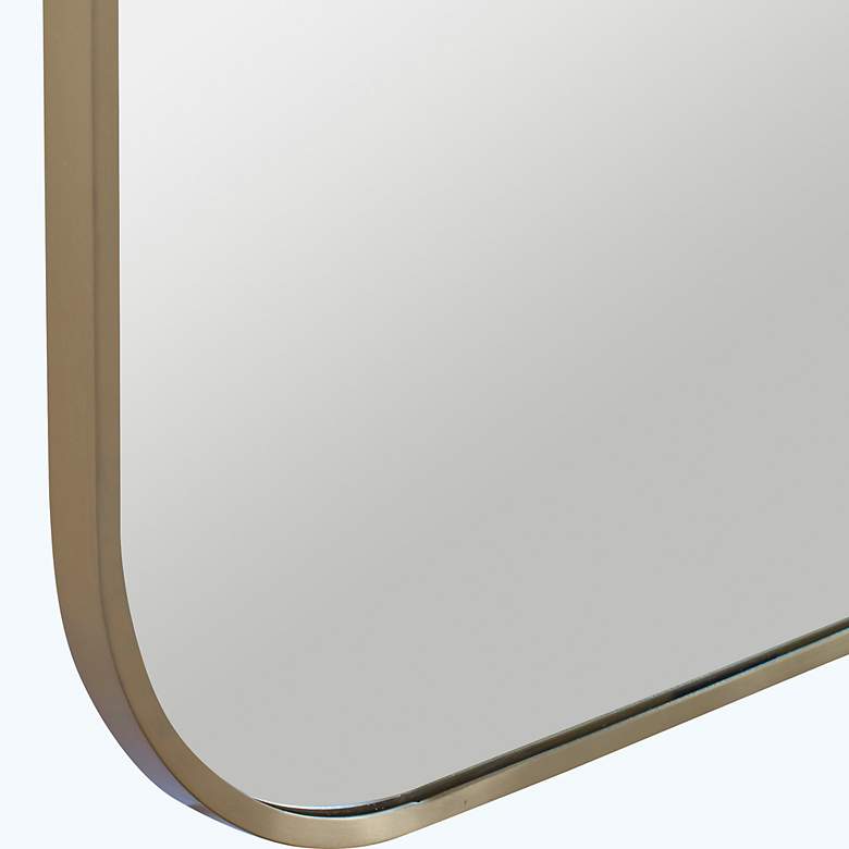 Image 4 Taft Plated Antique Brass 21" x 41" Rectangular Wall Mirror more views