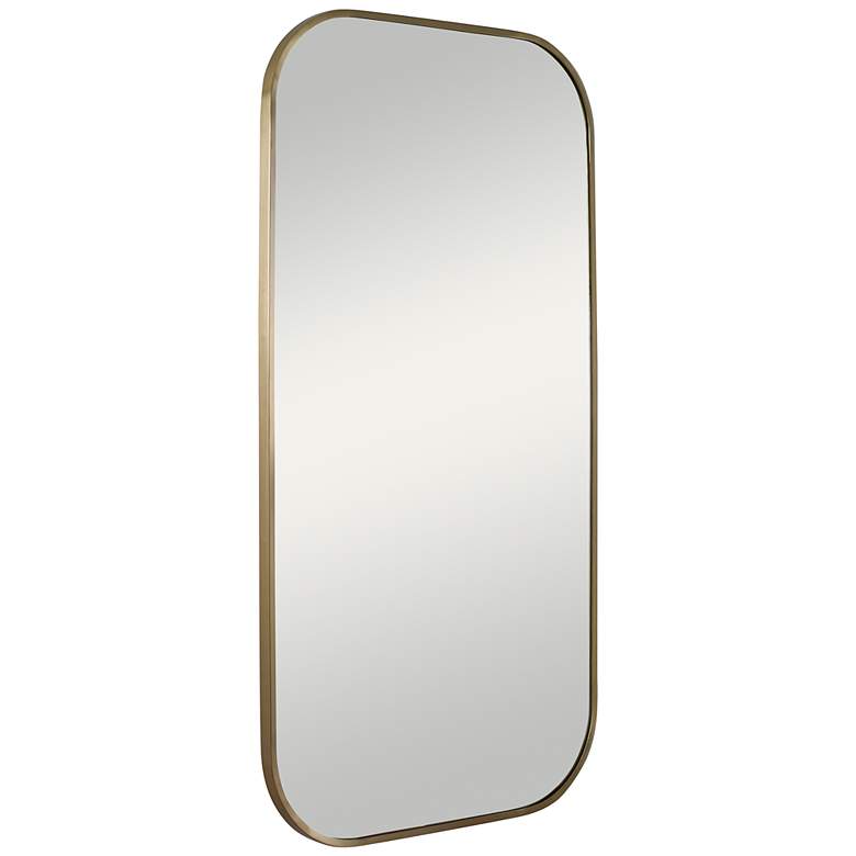 Image 5 Taft Plated Antique Brass 21 inch x 41 inch Rectangular Wall Mirror more views