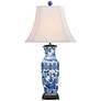 1_Tagg English Garden 33" High Blue and White Ceramic Vase Table Lamp